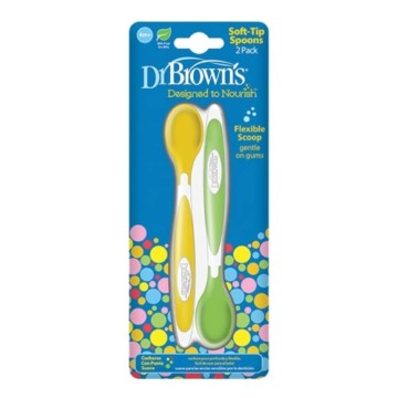 Dr. Browns Soft-Tip Spoons Κουταλάκια Ταΐσματος Μαλακά 4m+, 2 τεμάχια