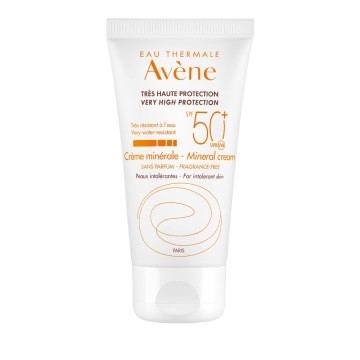 Avène Soins Solaires, Минеральный крем, для непереносимой кожи SPF50+, 50 мл