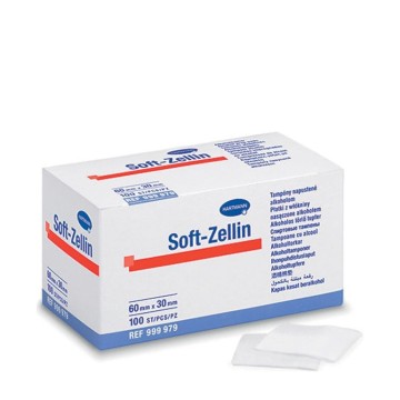 Hartmann Soft-Zellin Alcool Compresses 60x30mm 100 Pièces