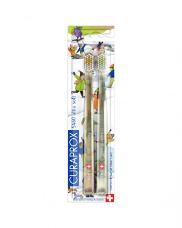 Curaprox Duo Winter Edition, Οδοντόβουρτσα CS 5460 Ultra Soft, 2 τε...