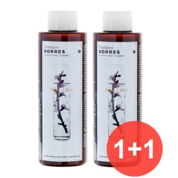 Korres Almond & Flax Shampoo For Dry-Dehydrated Hair 1+1 Gift 250 ml