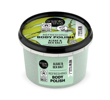 Natura Siberica-Organic Shop Scrub Σώματος, Φύκια Αρκτικής και Θαλασσινό Αλάτι, 250ml