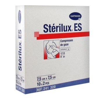 Hartmann Sterilux ES gaze stérile Pharmacie 17 fils 16 plis 36x40cm 10pcs.