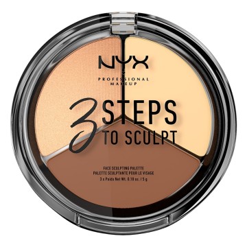 NYX Professional Makeup Palette sculptante 3 étapes pour sculpter le visage 5gr