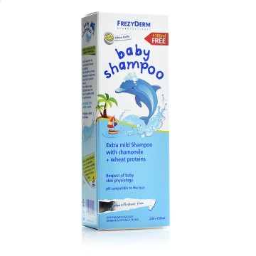 Frezyderm Baby Shampooing, Shampoing Bébé, Sans Colorants ni Parabens 200 ml + 100 ml OFFERTS