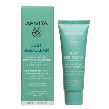 Apivita Just Bee Clear Blemish Control Mattifying Moisturizer, Κρέμ...
