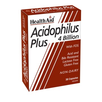 Health Aid Acidophilus Plus 4 milliards Maintien de l'équilibre de la flore intestinale 30caps