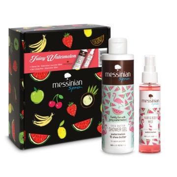 Messinian Spa Promo Juicy Watermelon Hair & Body Mist, 100 ml & Duschgel, 300 ml