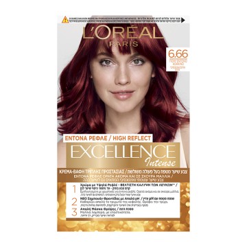 LOreal Excellence Intense No 6.66 Πολύ Έντονο Κόκκινο Βαφή Μαλιών ... LOreal Excellence Intense No 6.66 Πολύ Έντονο Κόκκινο Βαφή Μαλιών ...