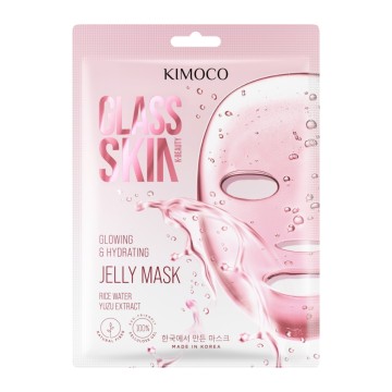 Kimoco Glass Skin Jelly Sheet Mask, Μάσκα Προσώπου για Λάμψη και Εν...