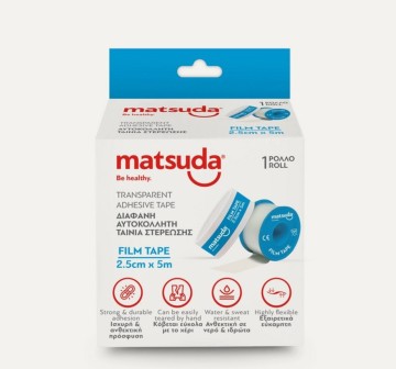 Matsuda Διάφανη Αυτοκόλλητη Ταινία 2,5cmx5m, 1 ρολλό