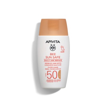 Apivita Bee Sun Safe Daily Age Repair SPF50 Tinted Face Fluid 50ml Apivita Bee Sun Safe Daily Age Repair SPF50 Tinted Face Fluid 50ml