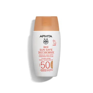 Fluide teinté visage Apivita Bee Sun Safe Daily Age Repair SPF50 50 ml