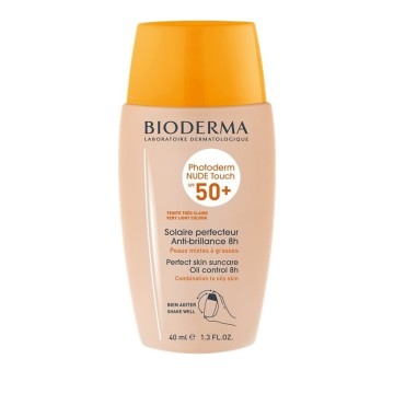 Bioderma Photoderm Nude Touch Contrôle des Huiles Couleur Très Claire 8h SPF50 40 ml