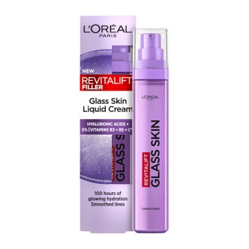 LOreal Paris Revitalift Filler Glass Skin Liquid Cream, 50ml LOreal Paris Revitalift Filler Glass Skin Liquid Cream, 50ml