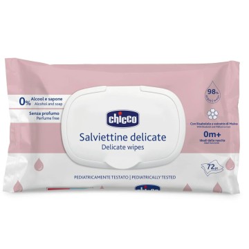 Chicco Delicate Wipes Με 98% Νερό Και Καπάκι 72 τεμάχια