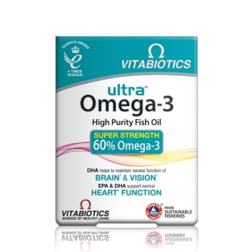 Vitabiotics Ultra Omega-3 Super Strength 60 гелевых капсул без вкуса