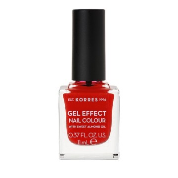 Краска для ногтей Korres Gel Effect с маслом сладкого миндаля №48 Кораллово-красный 11мл