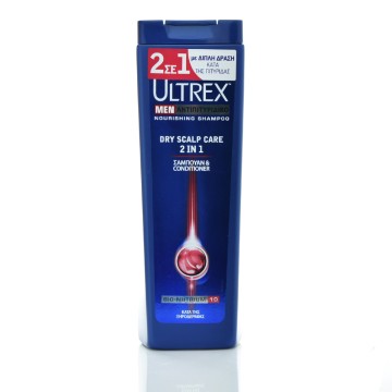 Ultrex Men Dry Scalp Care 2 in 1 Shampoo e balsamo antiforfora da uomo 400 ml