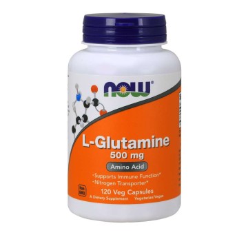 Now Foods L-глутамин 500 mg 120 растителни капсули