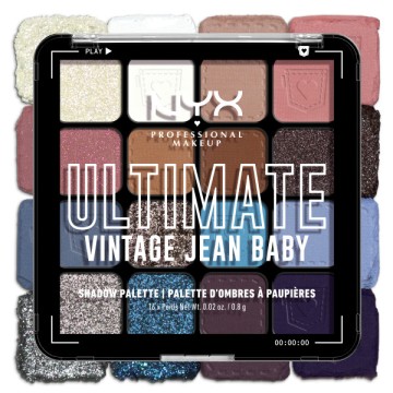 Nyx Professional Makeup Ultimate Palette de fards à paupières Vintage Jean Baby 16x0.8g