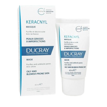 Ducray Keracnyl Masque, Masque Peaux Grasses à Imperfections 40 ml