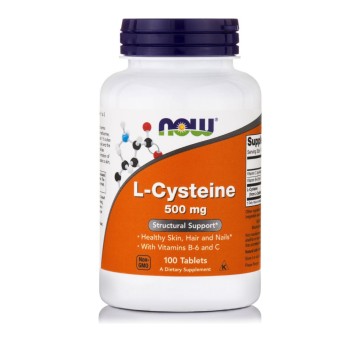 Now Foods L-Cysteine 500mg L-Κυστεΐνη 100tabs
