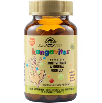 Solgar Kangavites Tropical Punch Flavor Vitamins 60 Tablets