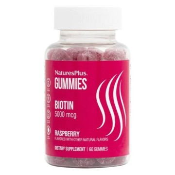 Natures Plus Gummies Биотин 5000 мкг, 60 жевательных конфет
