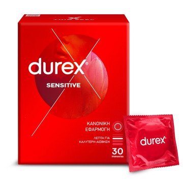Durex Προφυλακτικά Πολύ Λεπτά Sensitive 30 τεμάχια