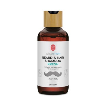 Vican Wise Men Beard & Hair Shampoo Fresh Σαμπουάν για τα Mαλλιά και τη Γενειάδα 200ml