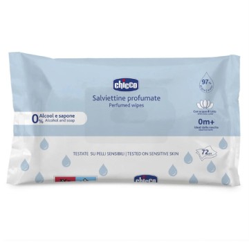 Chicco Perfumed Wipes 0m+ with 97 % Water, 0% Alcohol and Soap, 72 ... Chicco Perfumed Wipes 0m+ with 97 % Water, 0% Alcohol and Soap, 72 ...