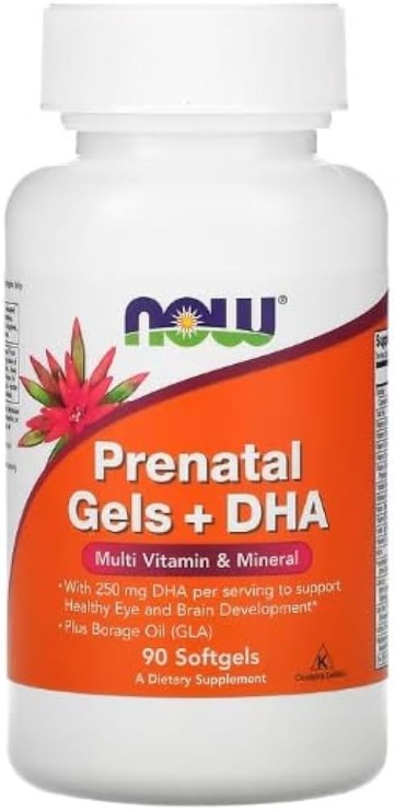 Now Prenatal Gels + DHA, 90 Softgels