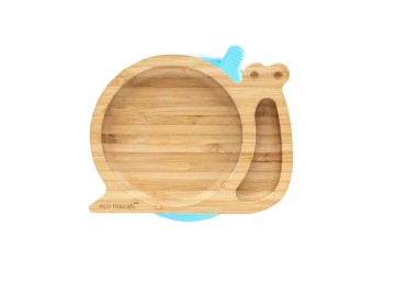 Eco Rascals Bamboo Suction Plate Snail Blue