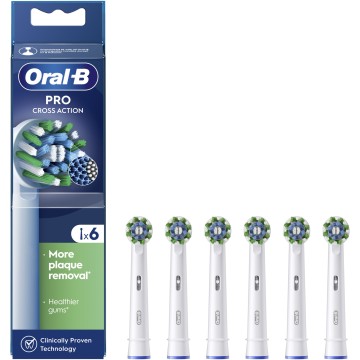 Oral -B Pro Cross Action Ανταλλακτικά Ηλεκτρικής Οδοντόβουρτσας, 6 ...