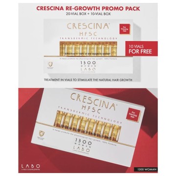 Crescina Promo Pack 1300 Woman Re-Growth in Vials, 20+10 x 3.5ml