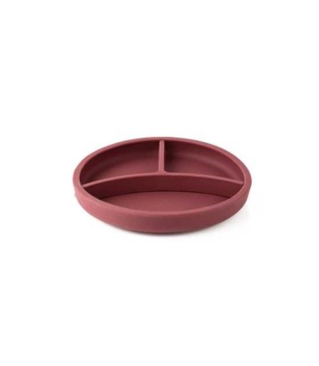 Eco Rascals Silicone Suction Plate with Removable Divider Bordeaux