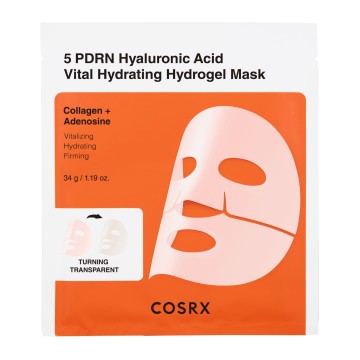 COSRX 5 PDRN Hyaluronic Acid Vital Hydrating Hydrogel Mask, 34g COSRX 5 PDRN Hyaluronic Acid Vital Hydrating Hydrogel Mask, 34g