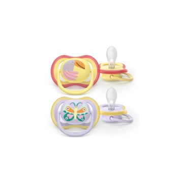 Philips Avent Ultra Air Ορθοδοντική Πιπίλα Σιλικόνης Κίτρινο/Μωβ 0-...