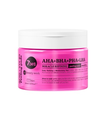 7DAYS AHA+BHA+PHA+LHA Miracle Refining Face Peeling Pads, 50 τεμάχια 7DAYS AHA+BHA+PHA+LHA Miracle Refining Face Peeling Pads, 50 τεμάχια