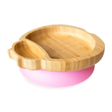 Eco Rascals Bamboo Suction Plate Ladybird Pink