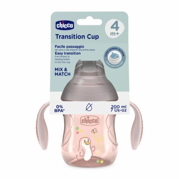 Chicco Transition Cup Σομόν 4m+, 200ml Chicco Transition Cup Σομόν 4m+, 200ml