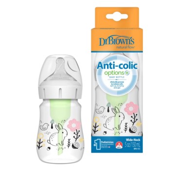 Dr. Browns Anti-Colic Options+ Plastic Baby Bottle Wide Bunny, 150ml