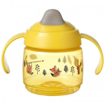 Tommee Tippee Gobelet d'entraînement avec bec en silicone souple jaune 190ml 4 mois+