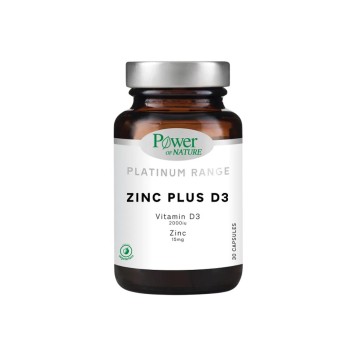 Power of Nature Gamme Platine Zinc Plus D3, 30 gélules