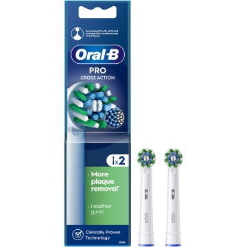 Oral-B Pro Cross Action Ανταλλακτικά Ηλεκτρικής Οδοντόβουρτσας Λευκ... Oral-B Pro Cross Action Ανταλλακτικά Ηλεκτρικής Οδοντόβουρτσας Λευκ...