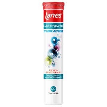 Lanes Electrolytes με Βιταμίνες B,C & E με Γεύση Πορτοκάλι 20 Αναβρ...