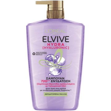 LOreal Paris Elvive Hydra Hyaluronic Shampooing Hydratant pour Cheveux Déshydratés 1000 ml