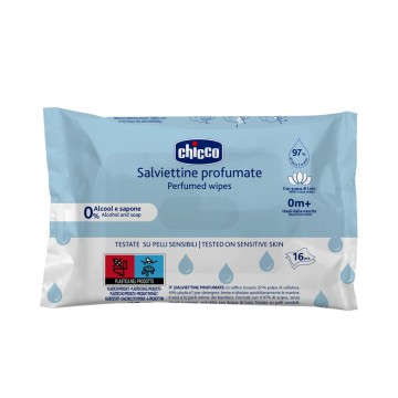 Chicco Perfumed Wipes 0m+ with 97 % Water, 0% Alcohol and Soap, 16 ... Chicco Perfumed Wipes 0m+ with 97 % Water, 0% Alcohol and Soap, 16 ...