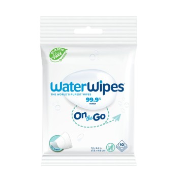 WaterWipes Sensitive+ 99.9% Water On the Go Wipes, 10 τεμάχια